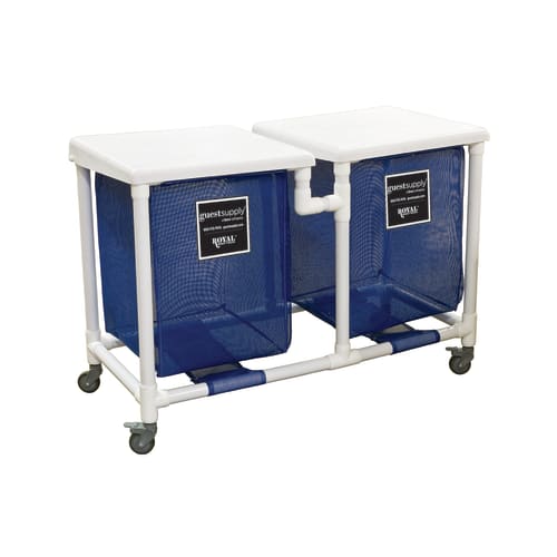 Royal Basket 24 Gallon Double Hamper, Blue